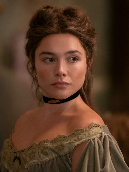 East of Eden. Florence Pugh as Cathy Ames in episode 104 of East of Eden. Cr. Geoffrey ShortNetflix © 2026